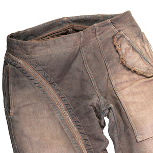 Rick Owens Faded Brown Aircut Denim