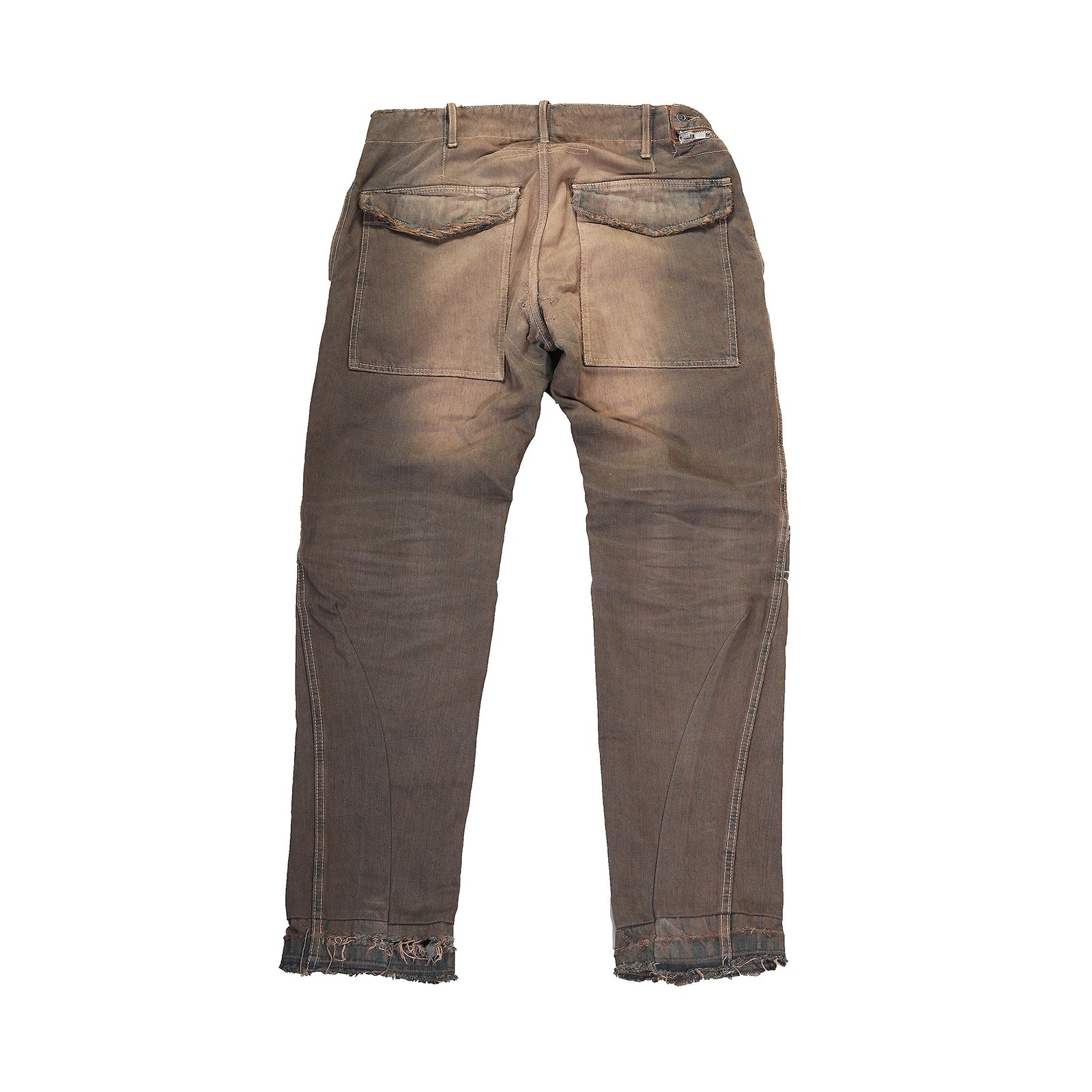 Rick Owens Faded Brown Aircut Denim