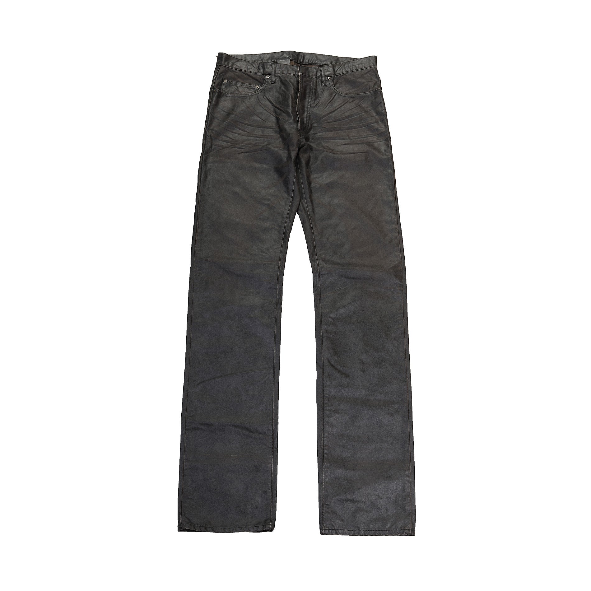 Dior Homme Archival Waxed Black Denim - Ākaibu Store