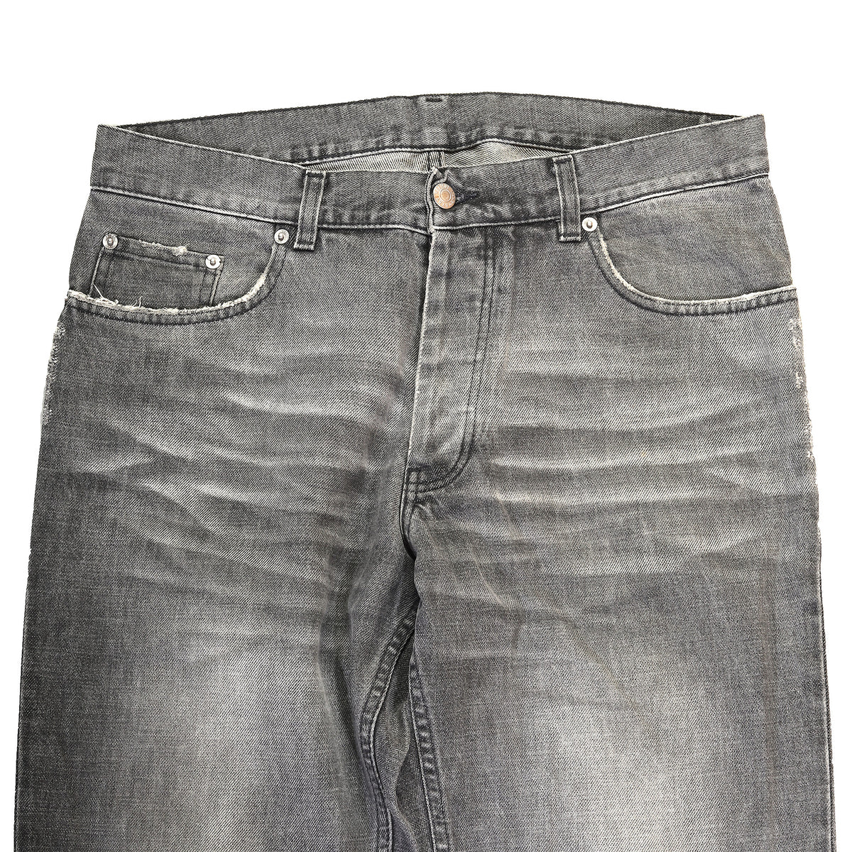 Helmut Lang 2000s Grey Washed Classic Denim