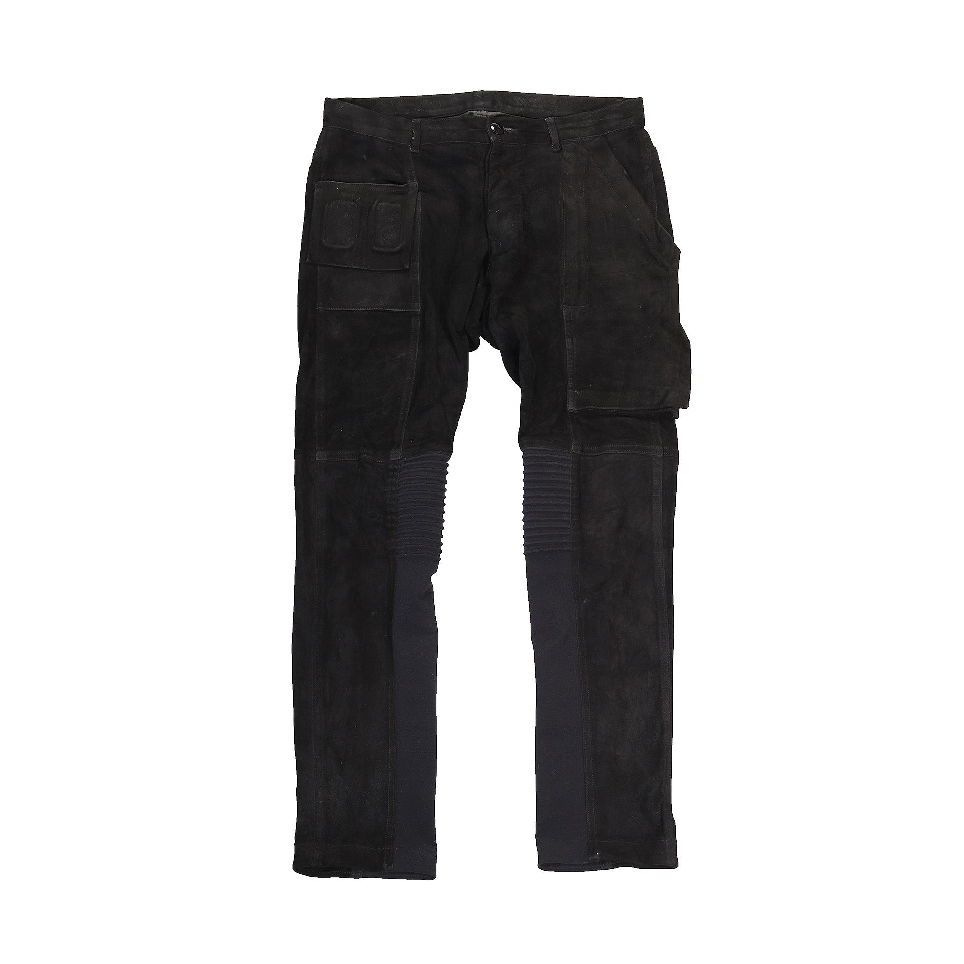 Rick Owens SS15 Black Suede Memphis Pants - Ākaibu Store