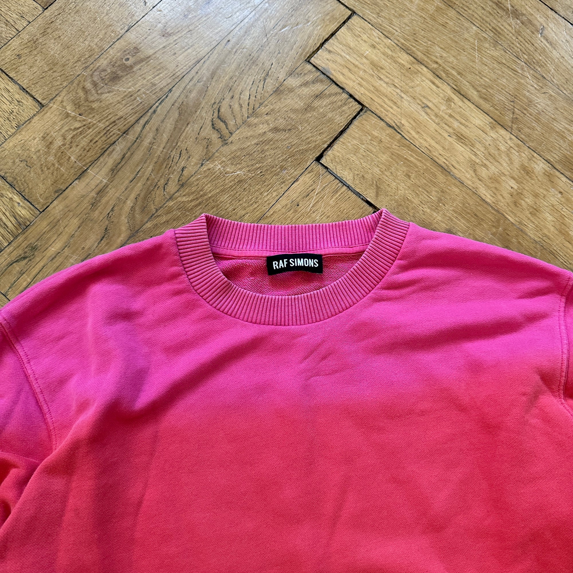Raf Simons FW14 Pink Dip Dye Sweater