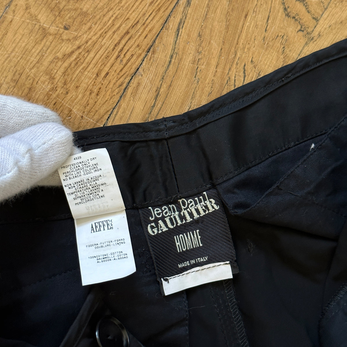 Jean Paul Gaultier Homme FW03 Black Bondage Nylon Cargo Pants