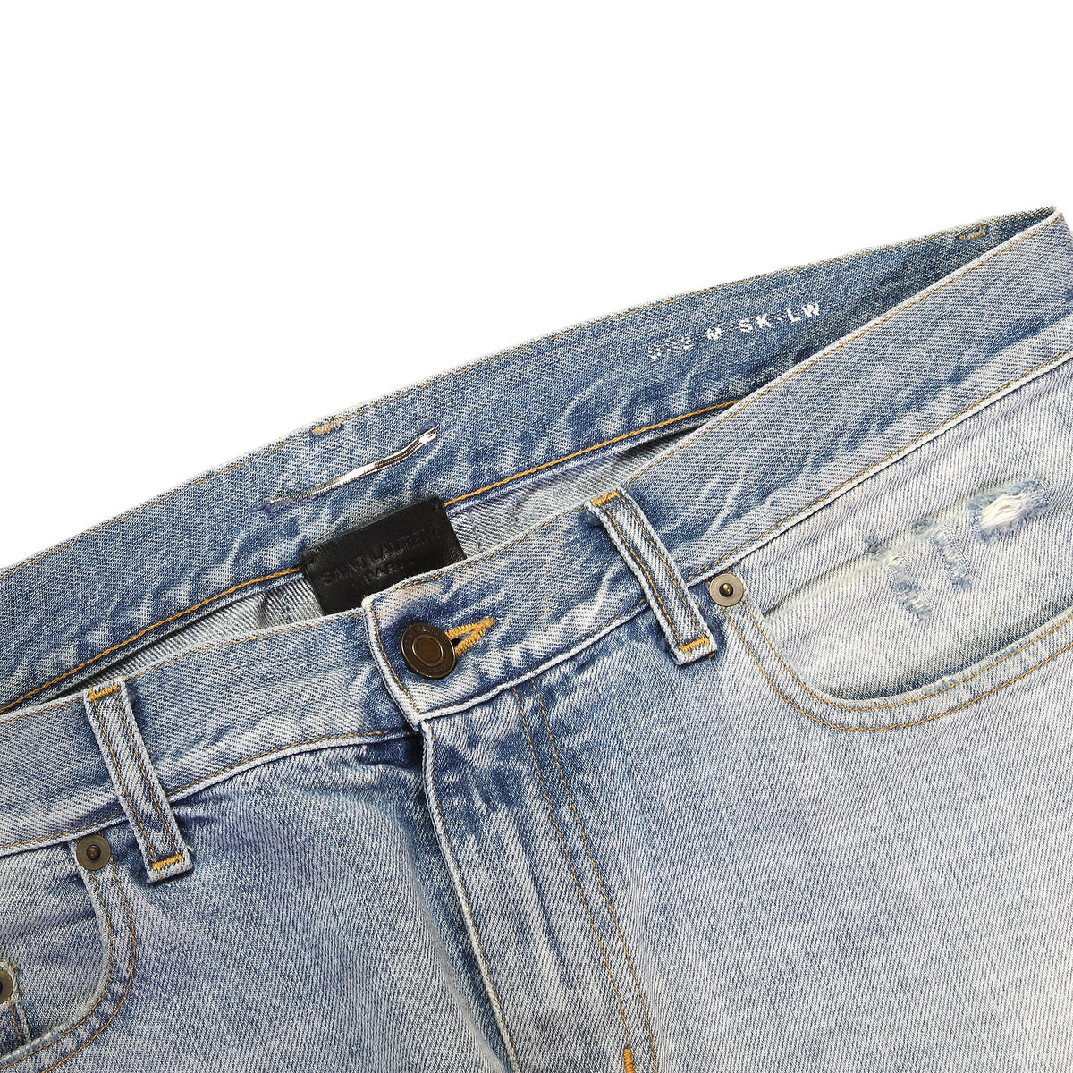 Saint Laurent Paris SS16 Surf Sound Knee Repair Denim