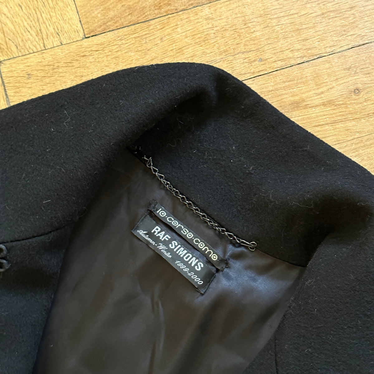 Raf Simons AW99 Disorder-Incubation-Isolation Black Wool Cape