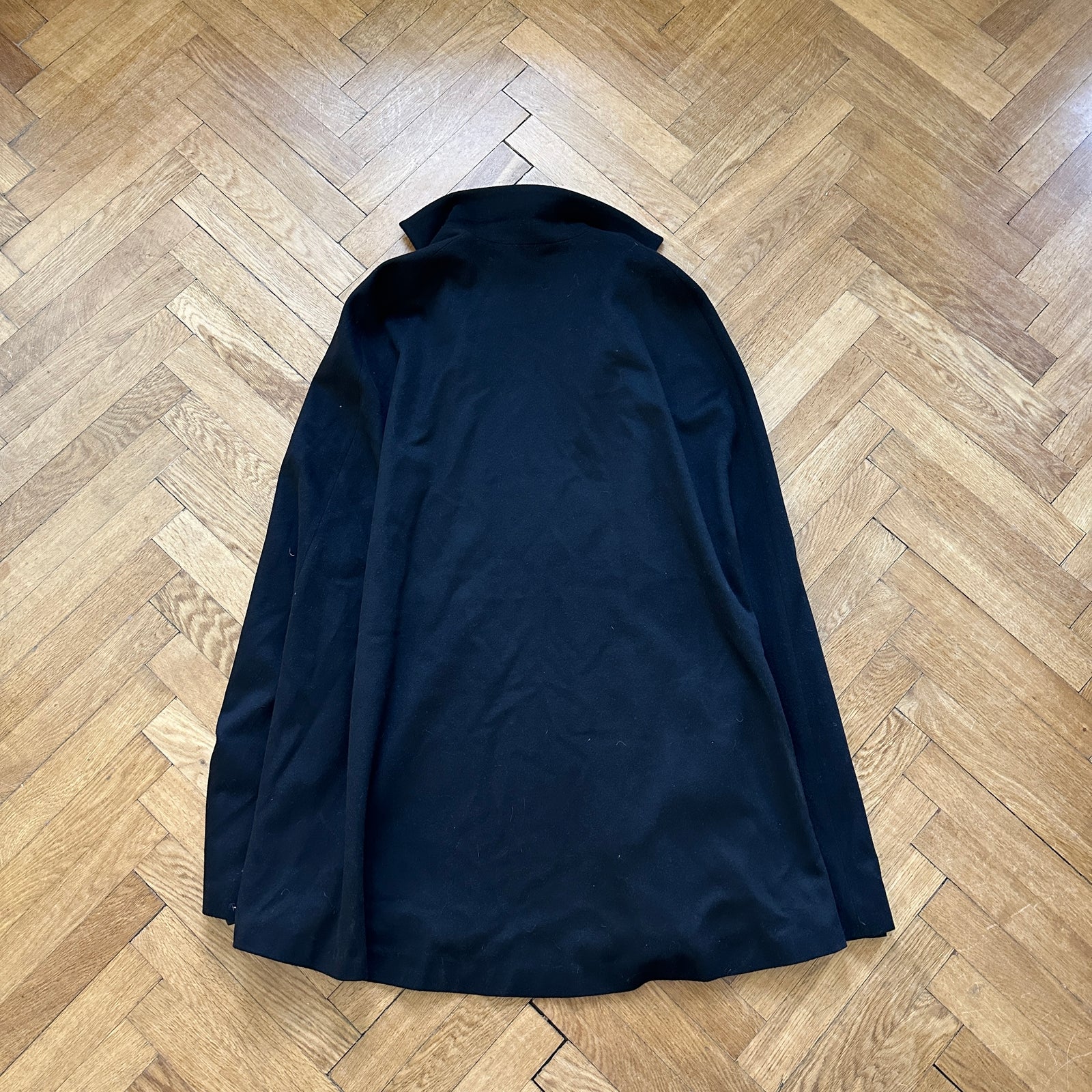 Raf Simons AW99 Disorder-Incubation-Isolation Black Wool Cape