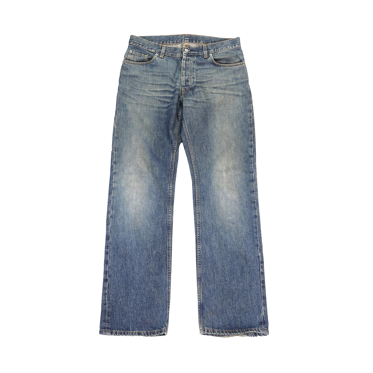 Helmut Lang 2000s Classic 5 Pocket Vintage Washed Denim