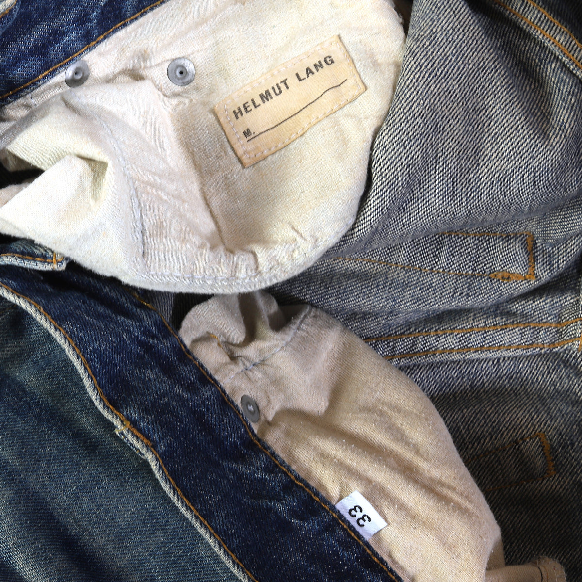 Helmut Lang 2000s Classic 5 Pocket Vintage Washed Denim
