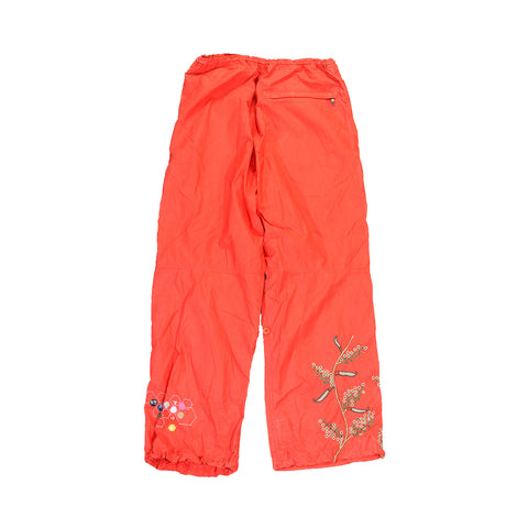 Maharishi Orange Floral Embroidered Track Pants