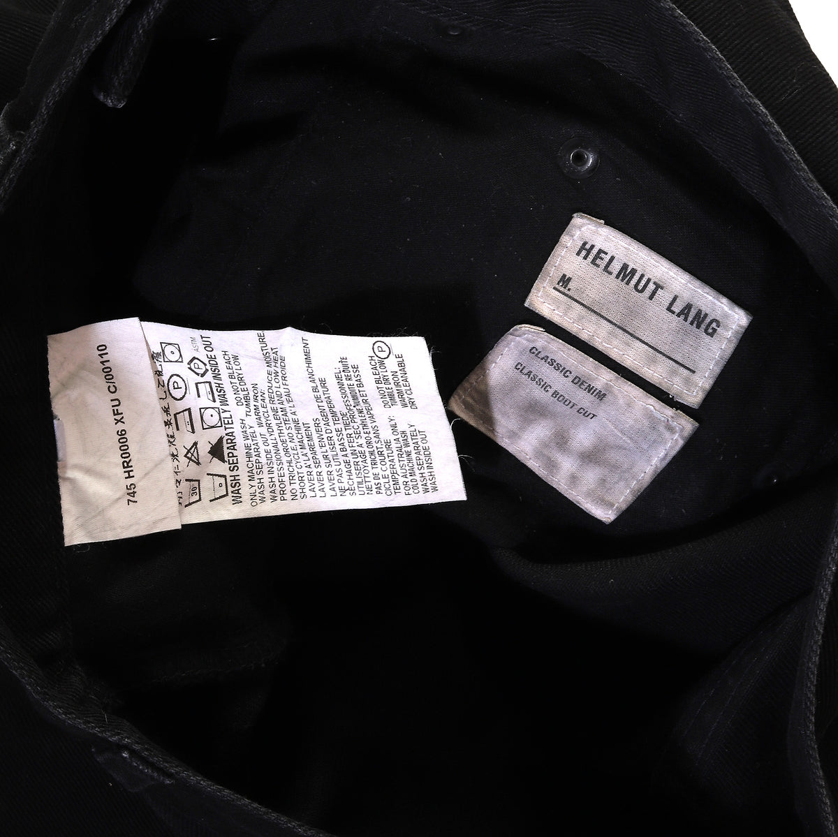 Helmut Lang 2000s Black Classic Denim