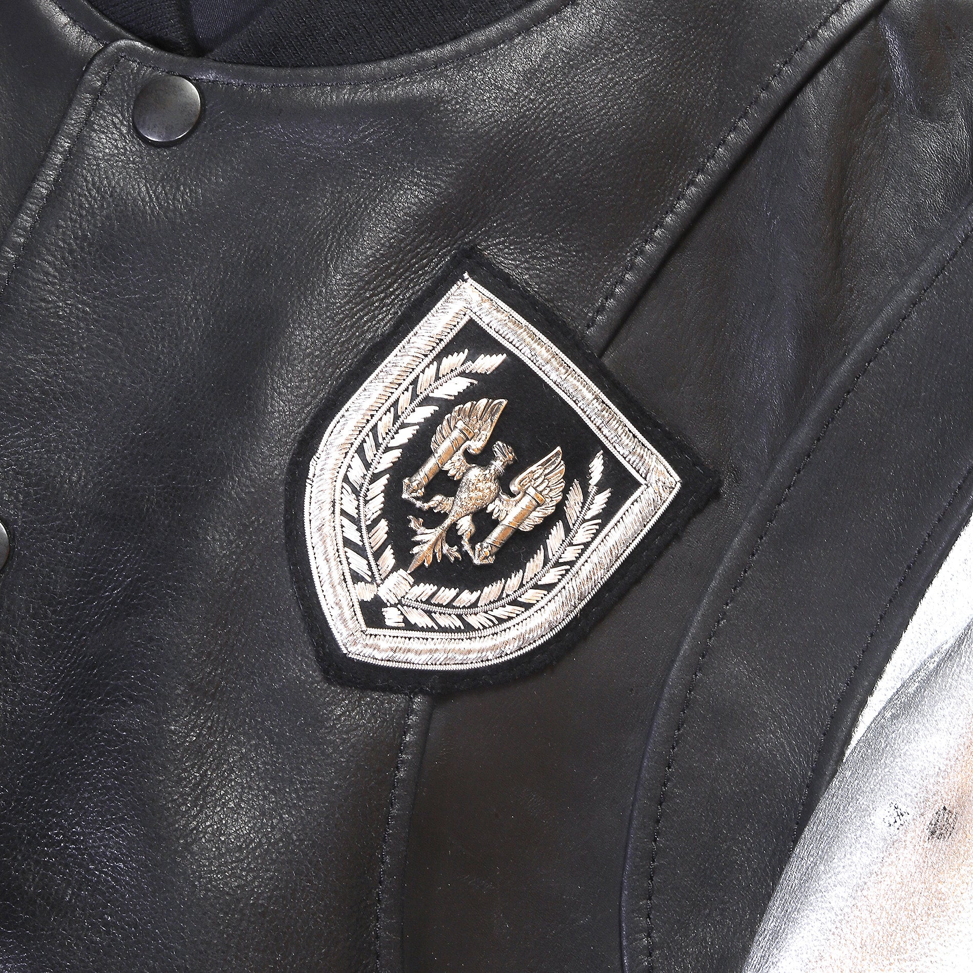 Balmain SS11 Silver Teddy Leather Jacket - Ākaibu Store