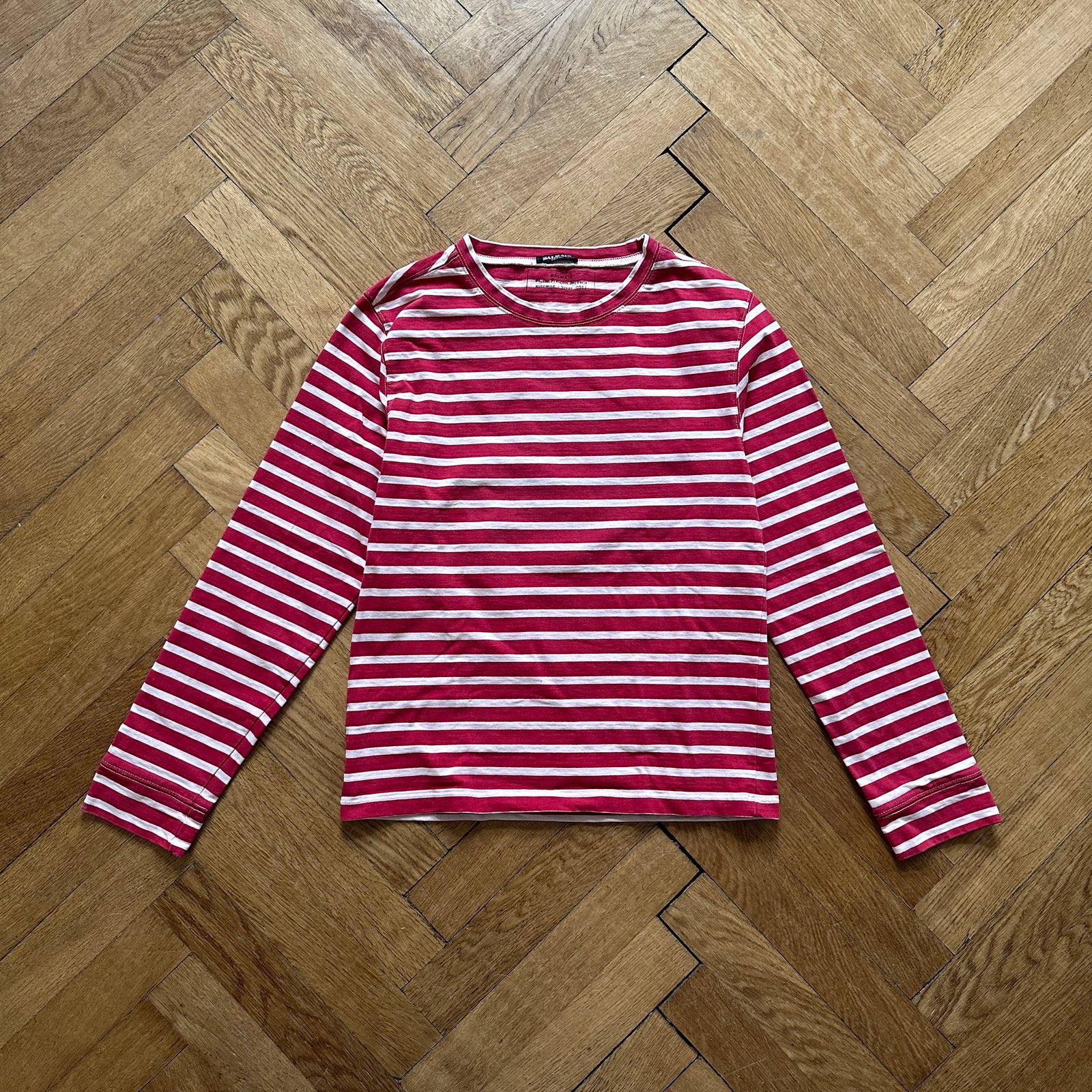 Balmain FW11 Striped Distressed Longsleeve