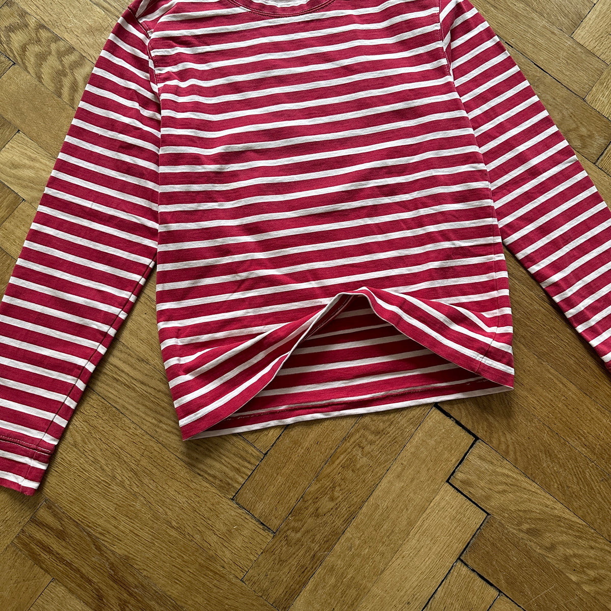 Balmain FW11 Striped Distressed Longsleeve