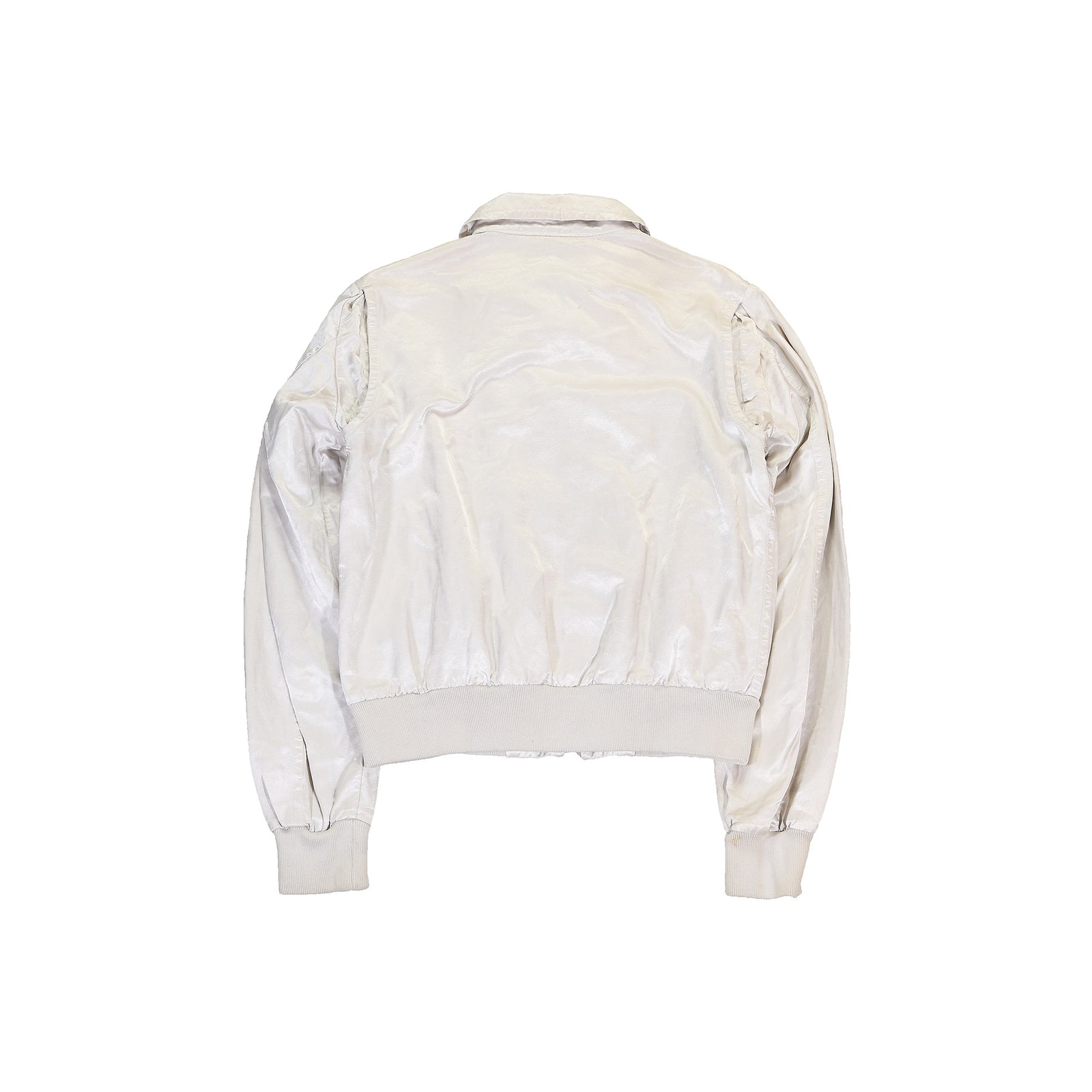 Maison Martin Margiela 90s Silver Viscose Bomber Jacket