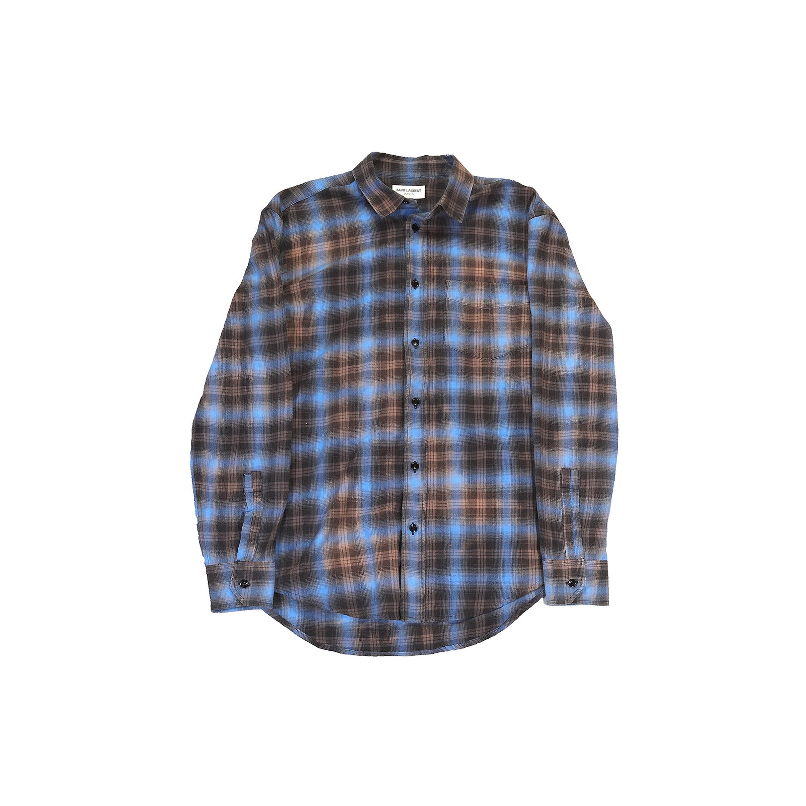 Saint Laurent SS16 Surf Sound Blue Bleached Flannel