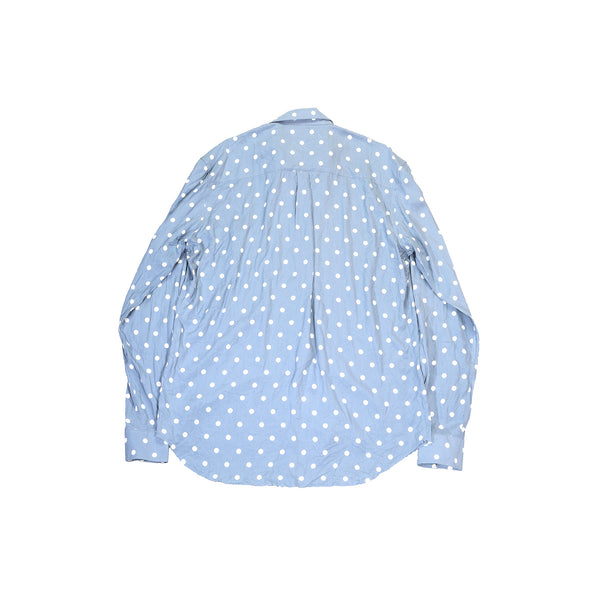 Saint Laurent Paris SS16 Polka Dot Raw Hem Silk Shirt - Ākaibu Store