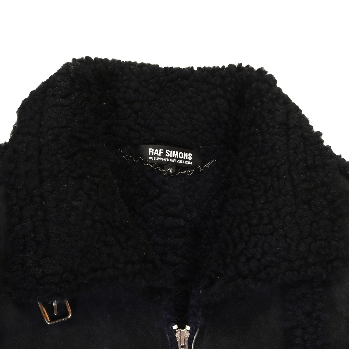 Raf Simons AW03 Closer Black Shearling Coat