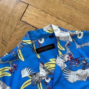 Louis Vuitton SS16 Floral Crane Print Sample Shirt