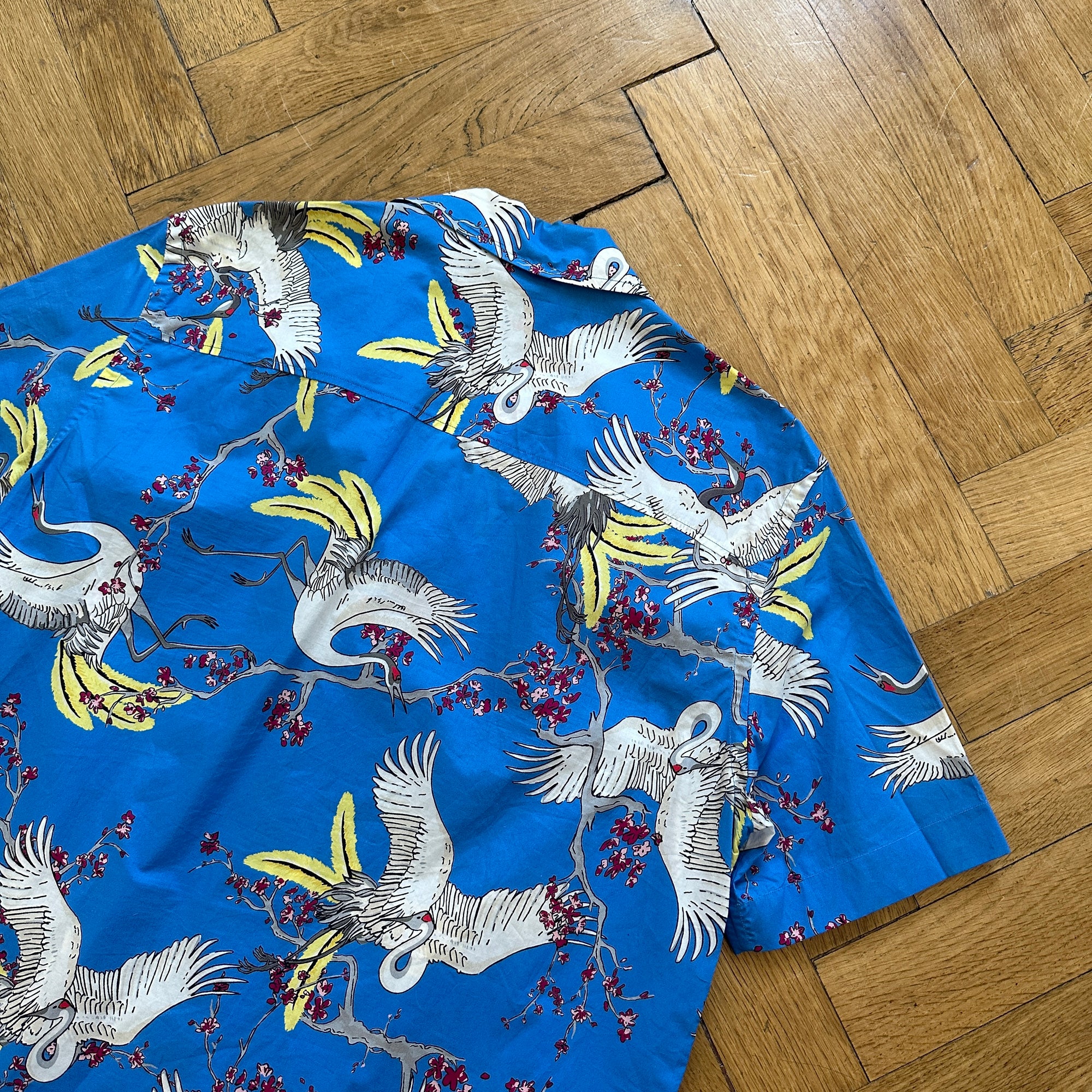 Louis Vuitton SS16 Floral Crane Print Sample Shirt