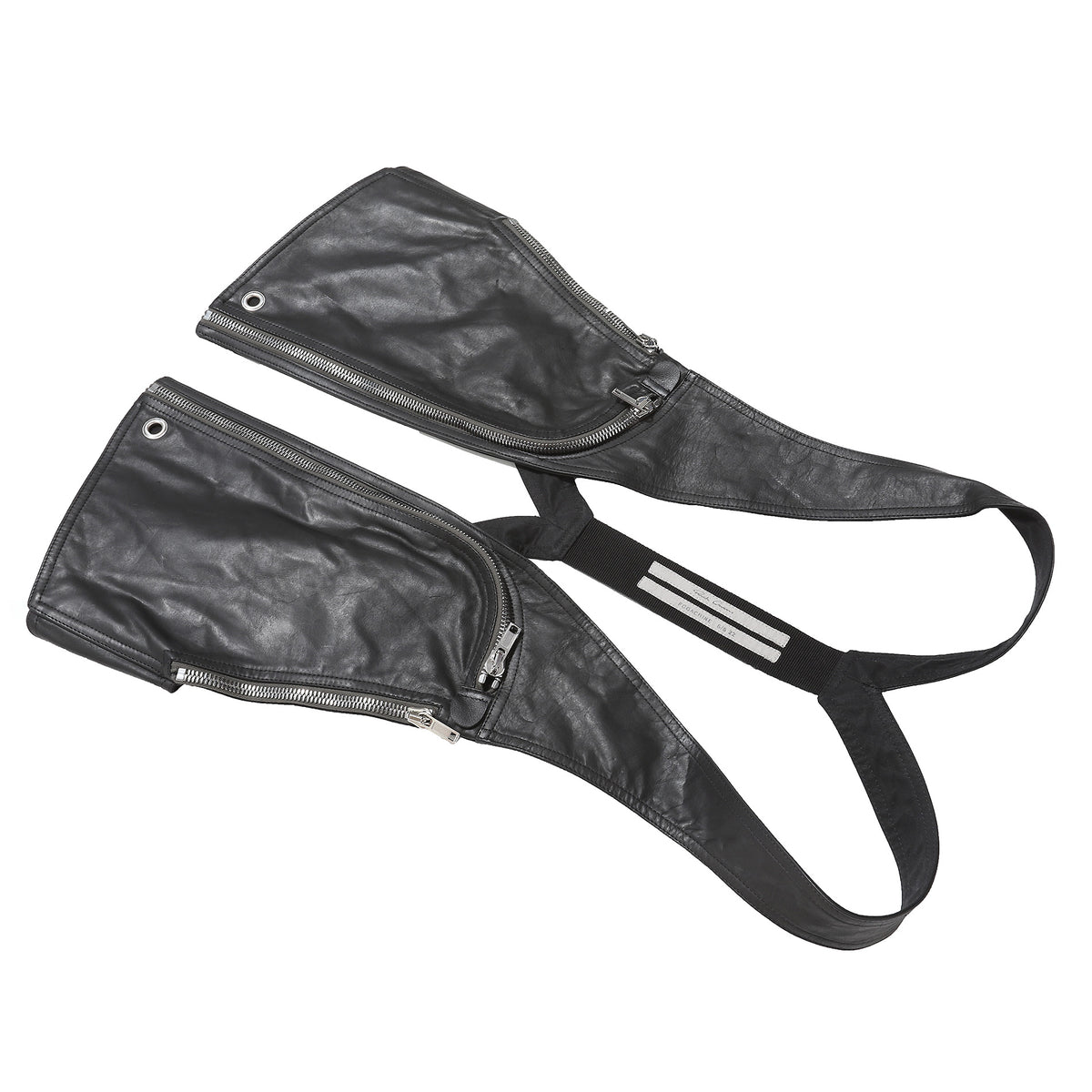 Rick Owens SS22 Fogachine Bauhaus Leather Holster Cargo Vest