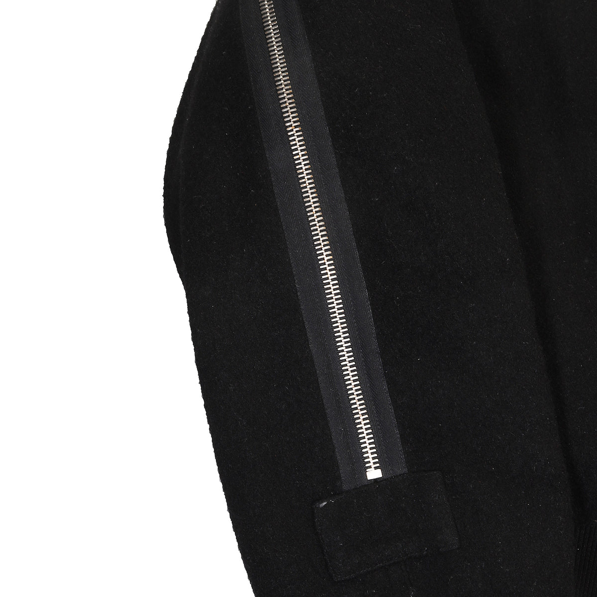 Dries Van Noten FW14 Black Wool Backzip Bomber