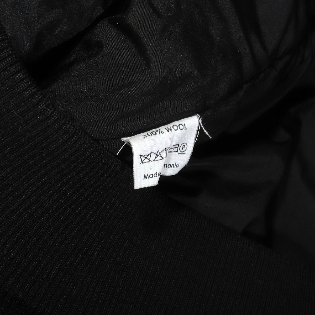 Dries Van Noten FW14 Black Wool Backzip Bomber