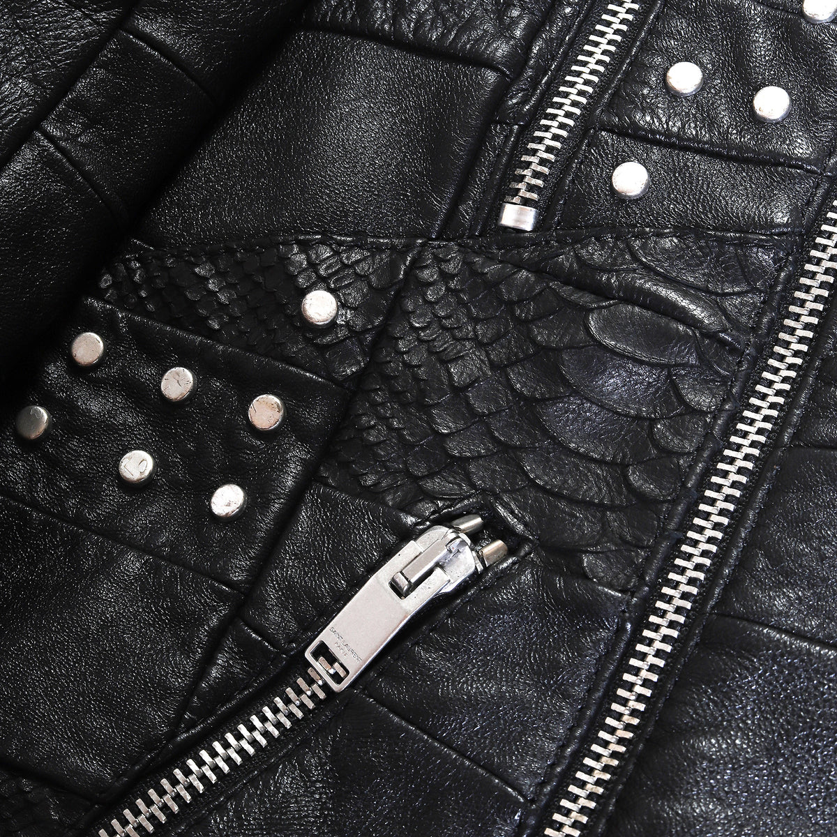 Saint Laurent SS16 Multi Patch Leather Jacket