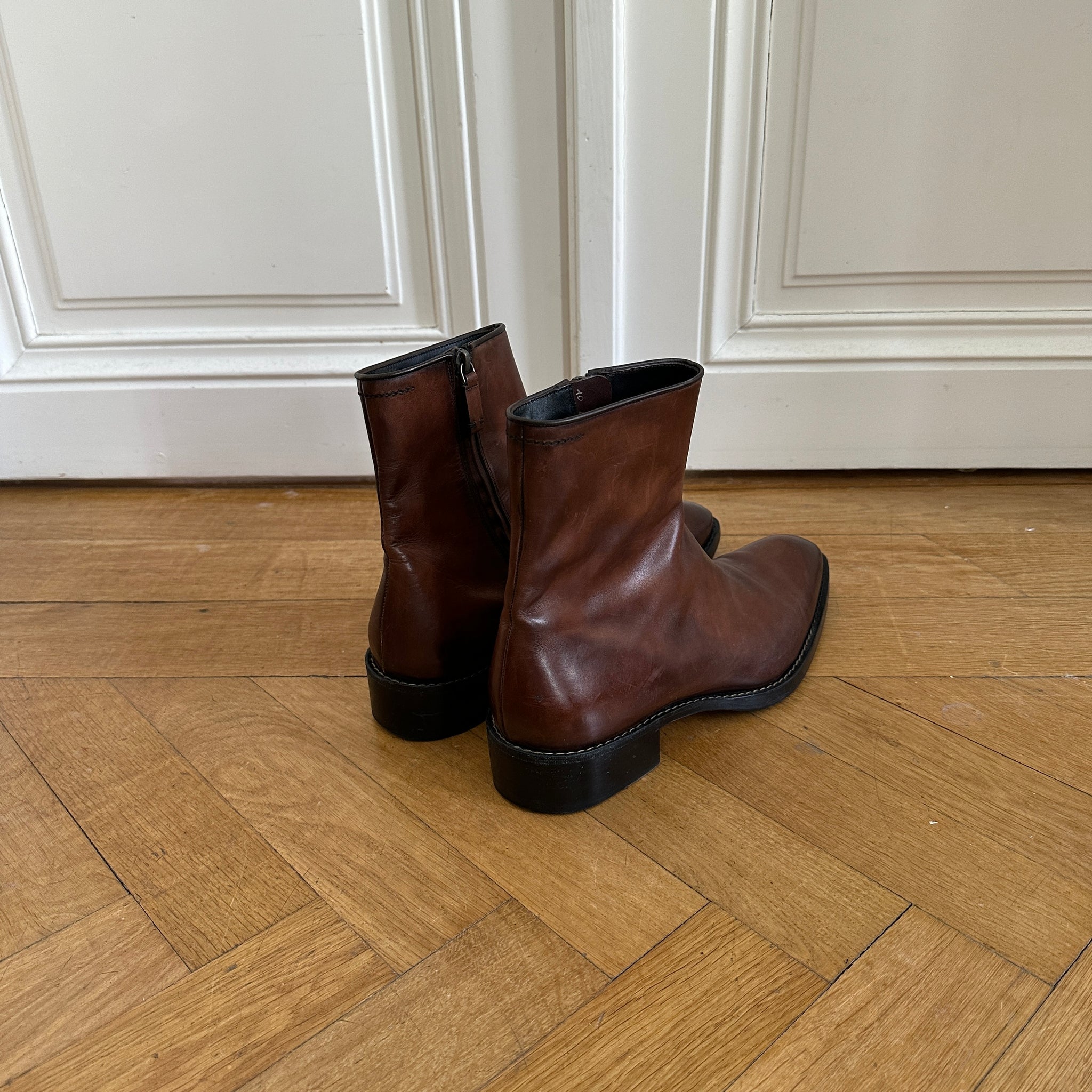 Leather Boots Berluti Brown Size 44 EU In Leather 32479353, 40% OFF