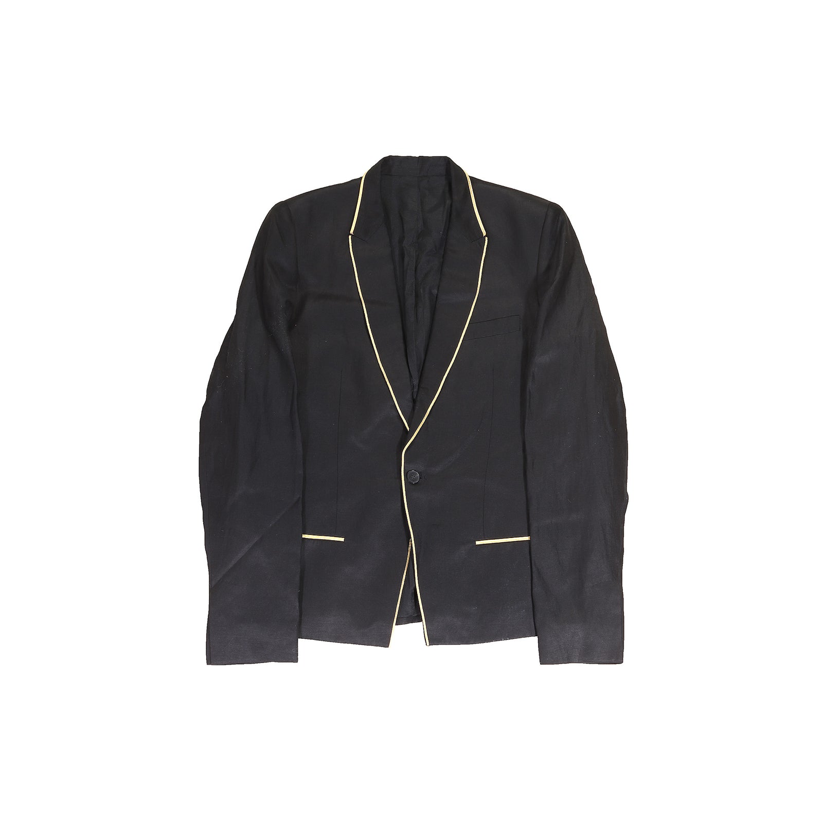 Haider Ackermann SS17 Gold Trim Linen Blazer