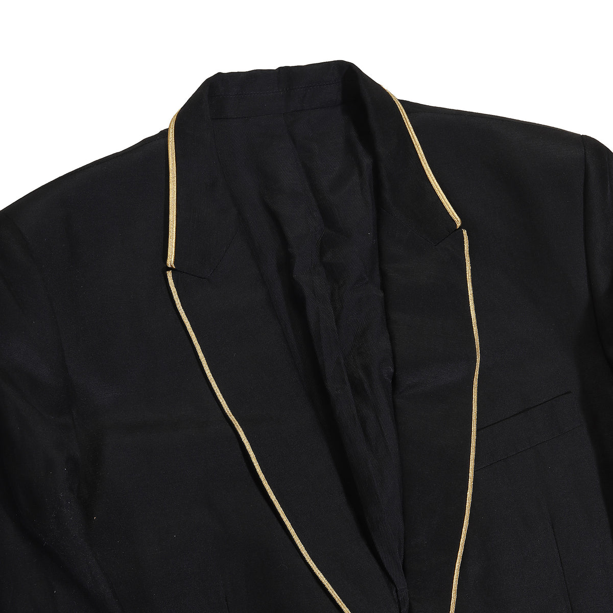 Haider Ackermann SS17 Gold Trim Linen Blazer
