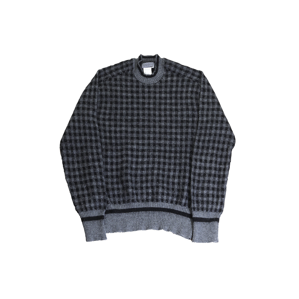 Yohji Yamamoto Checkered Wool Knit