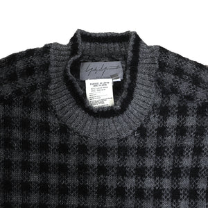 Yohji Yamamoto Checkered Wool Knit
