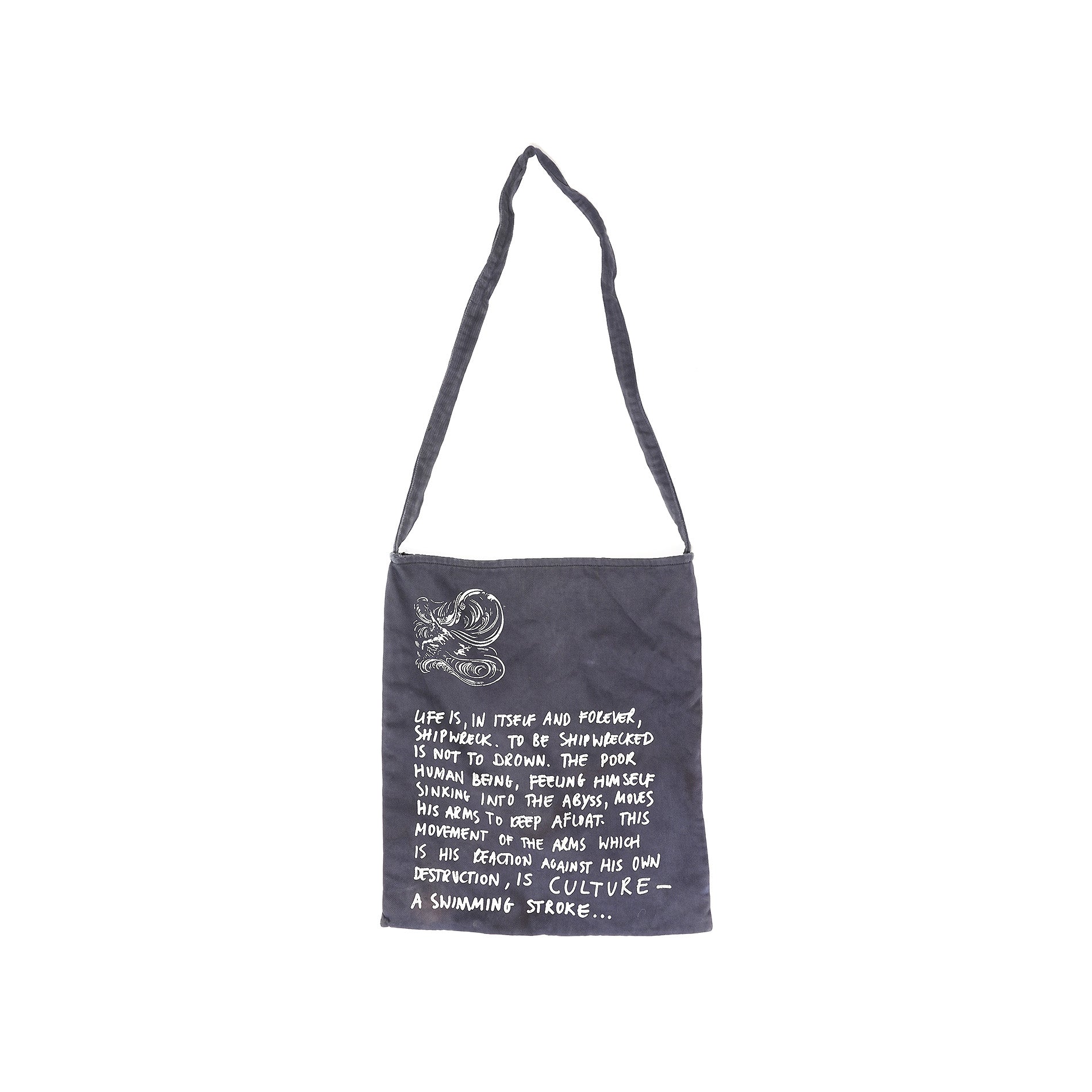 Raf Simons FW04 Waves Shipwreck Poem Tote Bag - Ākaibu Store