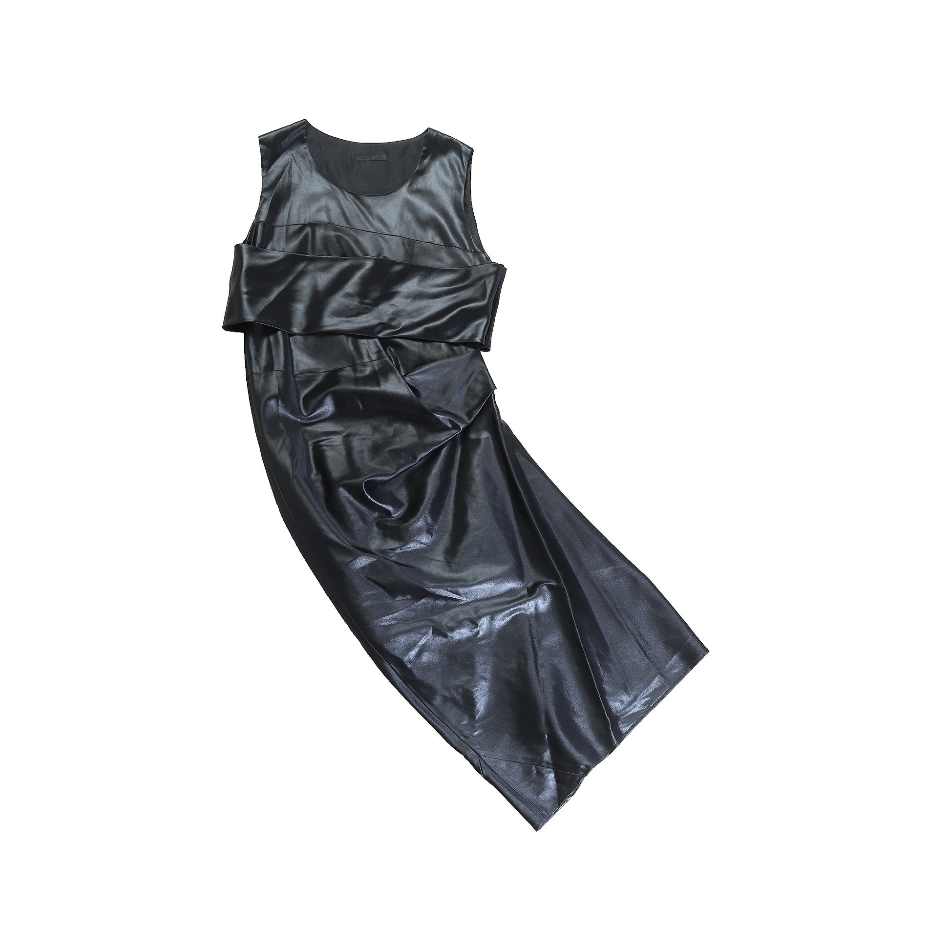 Helmut Lang FW97 Shiny Layered Dress - kaibu Store Helmut Lang FW97 Shiny Layered Dress - kaibu Store