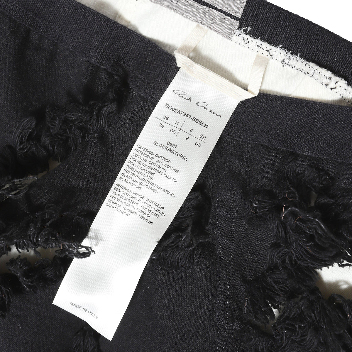 Rick Owens FW21 Gethsemane Distressed Skirt