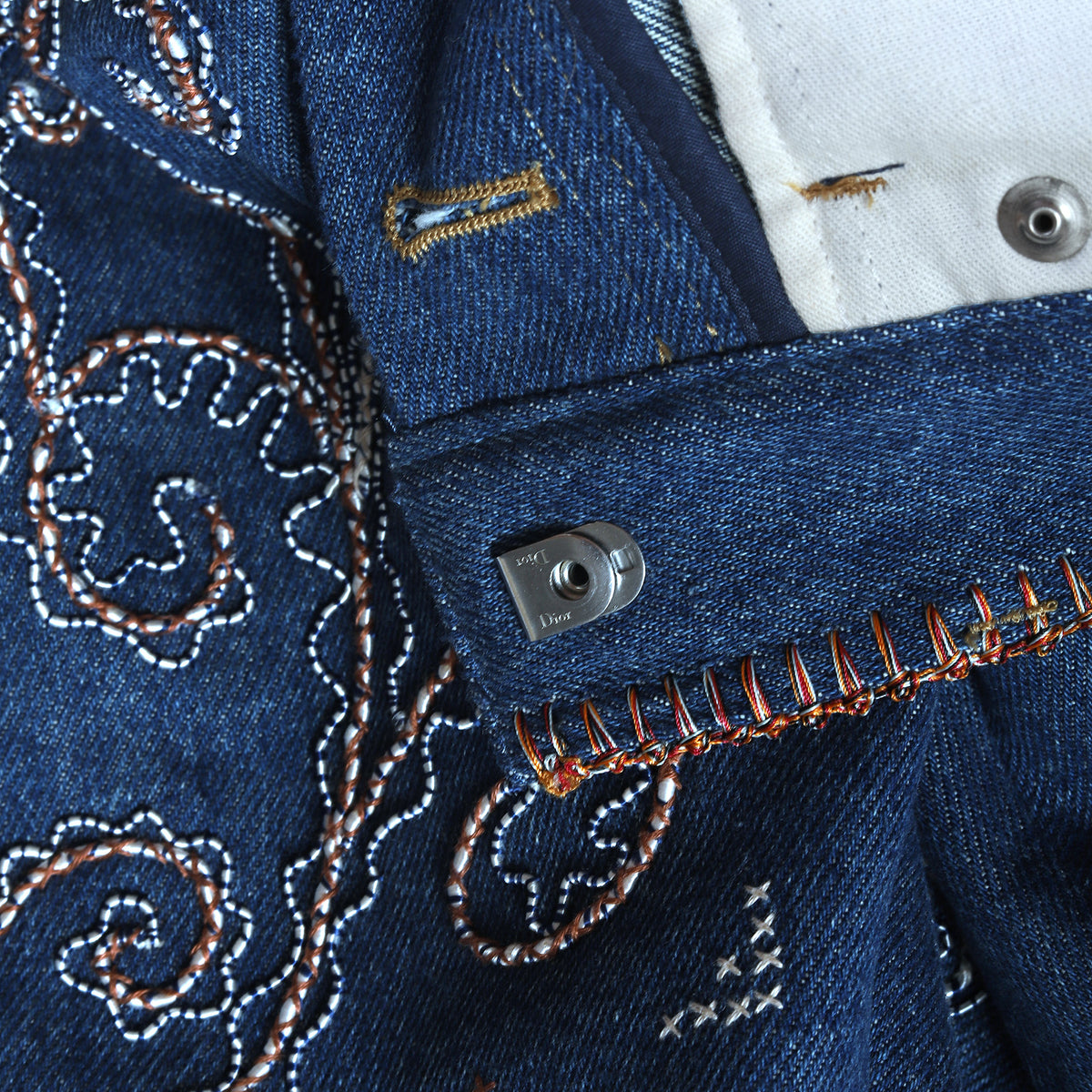 Dior Floral Beaded & Embroidered Denim