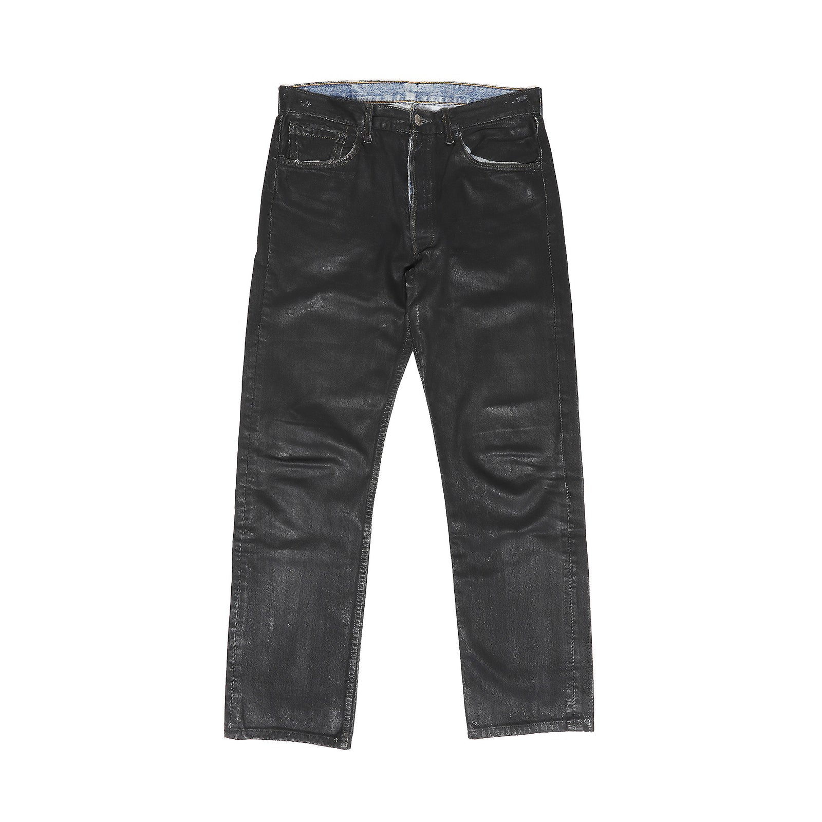 Maison Martin Margiela 1999 Artisanal Black Painted Denim Pants