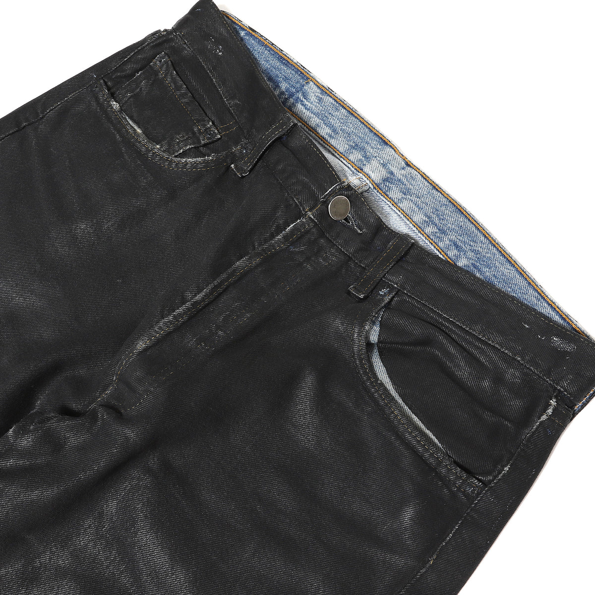 Maison Martin Margiela 1999 Artisanal Black Painted Denim Pants