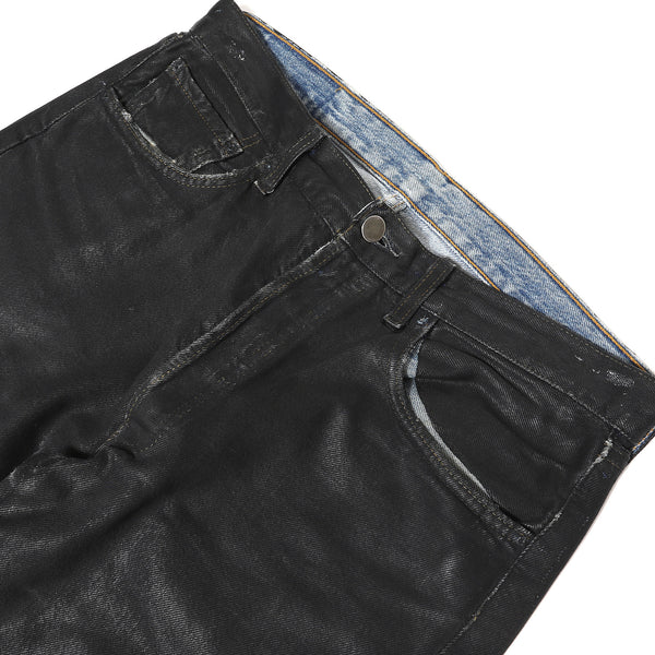 Maison Martin margiela coating jeansここのえ Maison Martin Margiela 1999 Artisanal Black Painted Denim Pants