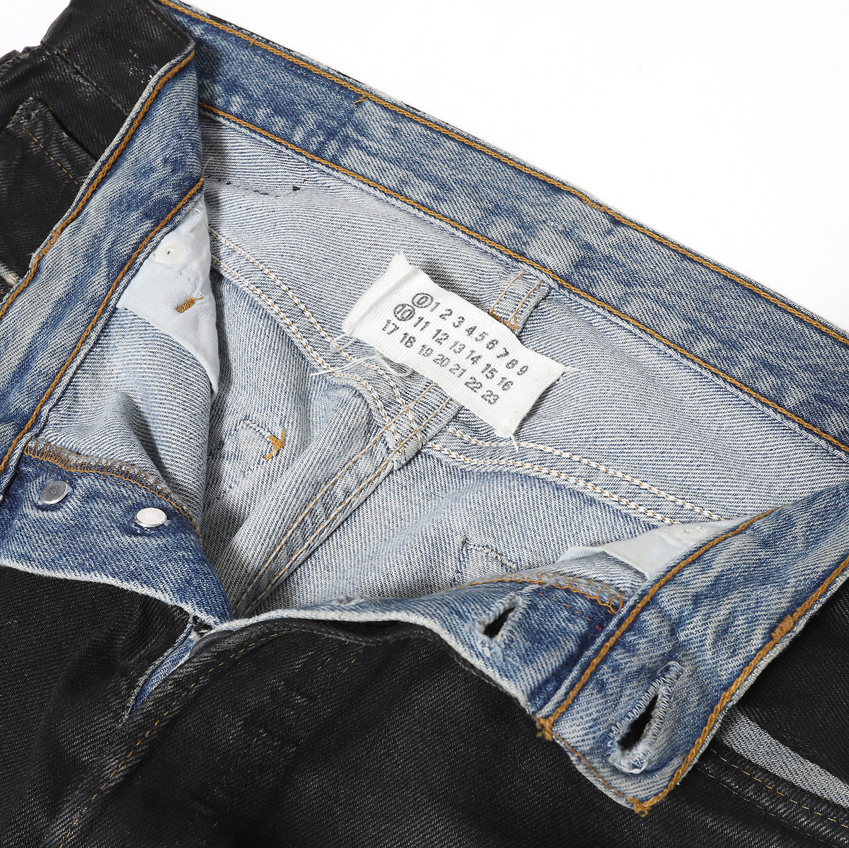 Maison Martin Margiela 1999 Artisanal Black Painted Denim Pants