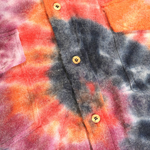 The Elder Statesman Tie Dye Embroidered Towel Chenille Shirt