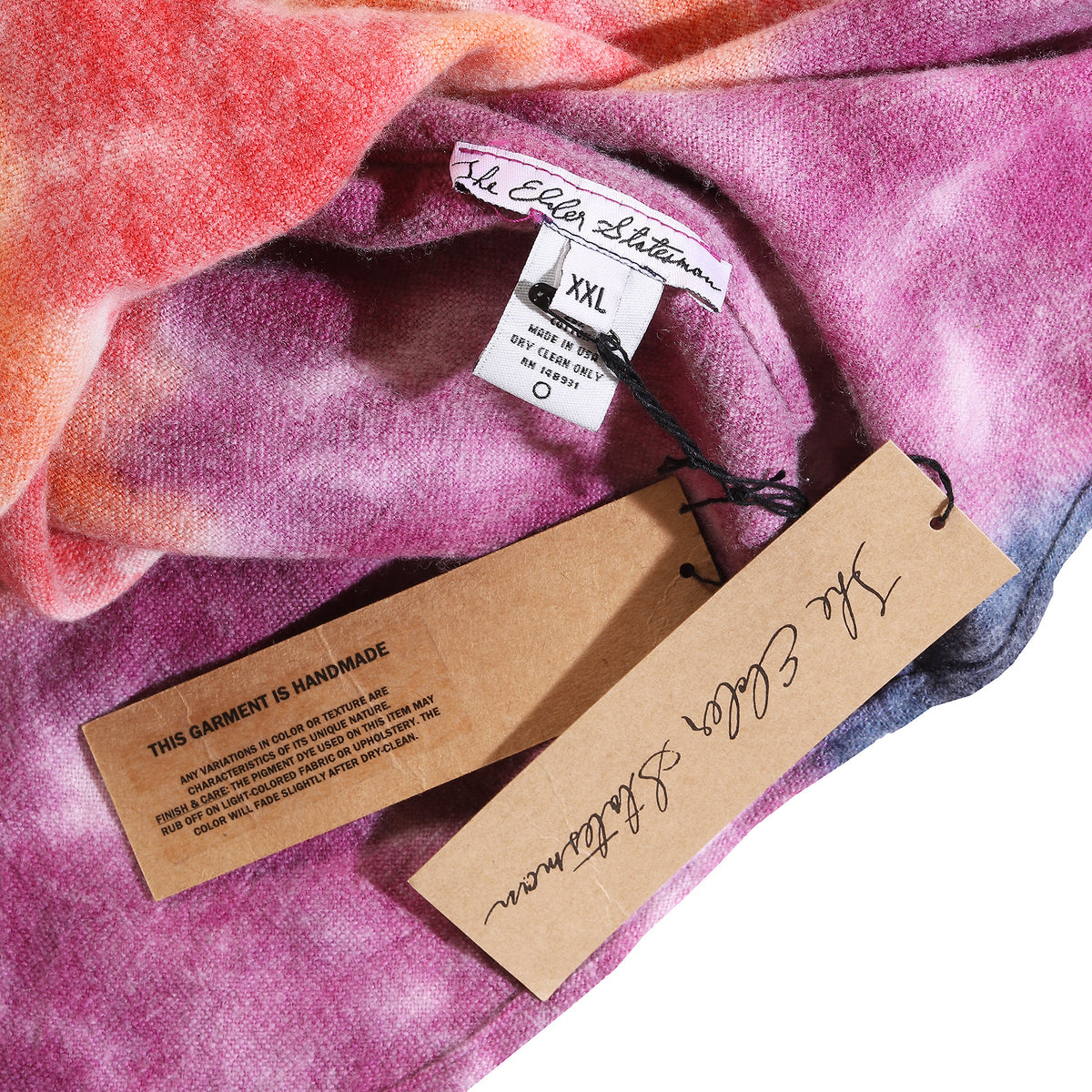 The Elder Statesman Tie Dye Embroidered Towel Chenille Shirt
