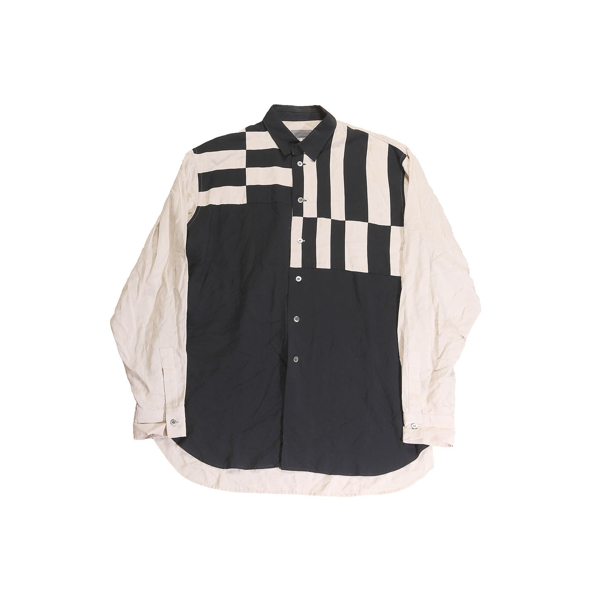 Yohji Yamamoto Pour Homme 80s Geometric Viscose Shirt