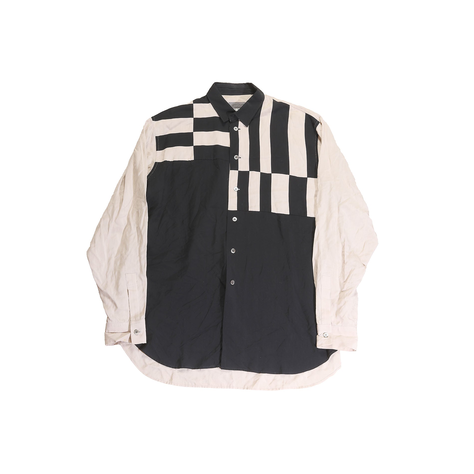 Yohji Yamamoto Pour Homme 80s Geometric Viscose Shirt - Ākaibu Store