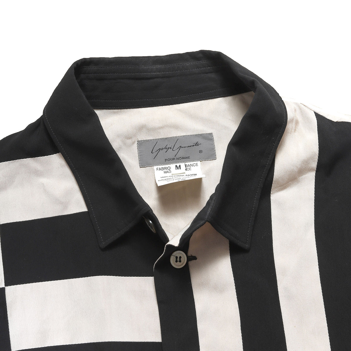 Yohji Yamamoto Pour Homme 80s Geometric Viscose Shirt