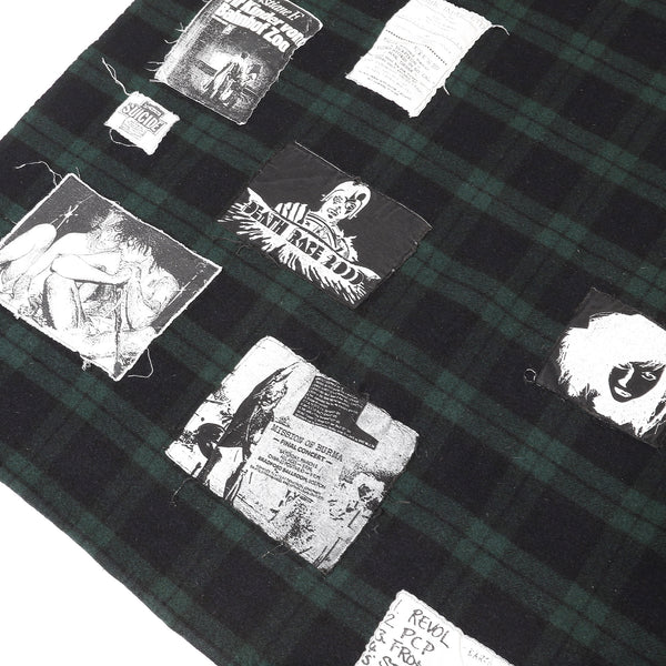Raf Simons 2005 Limited Re-Edition Riot,Riot,Riot Patched Plaid Blanke ...