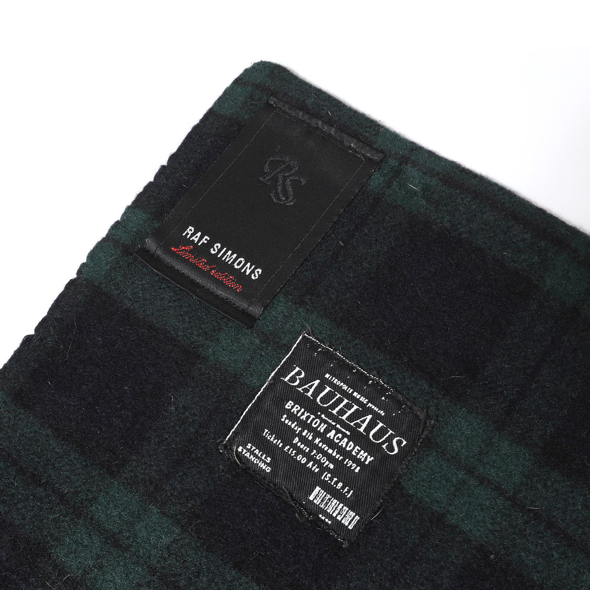 Raf Simons 2005 Limited Re-Edition Riot,Riot,Riot Patched Plaid Blanket