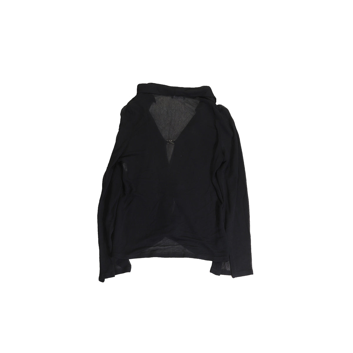 Gucci SS98 by Tom Ford Sheer Black GG Logo Buckle Top