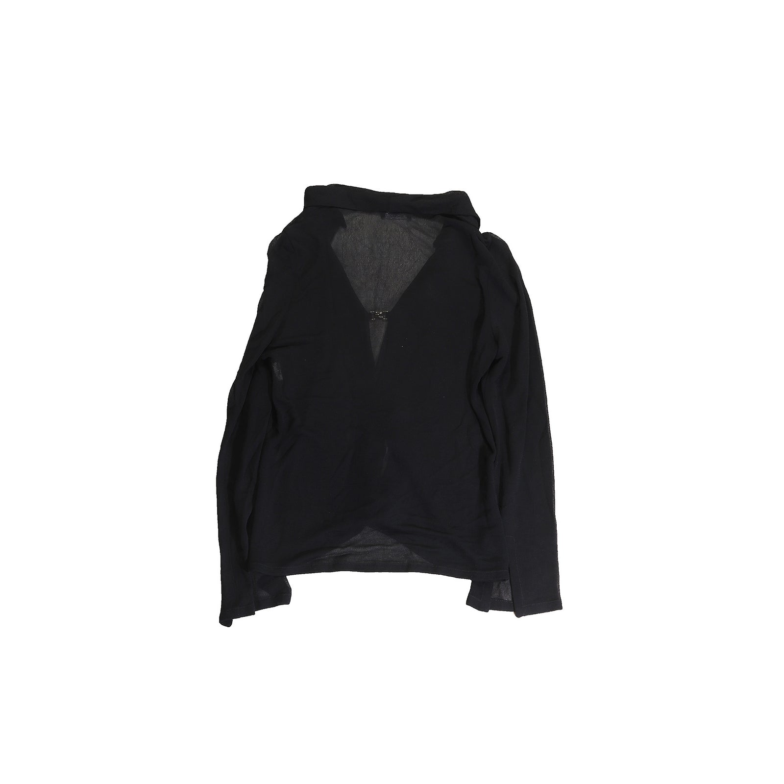 Gucci SS98 by Tom Ford Sheer Black GG Logo Buckle Top