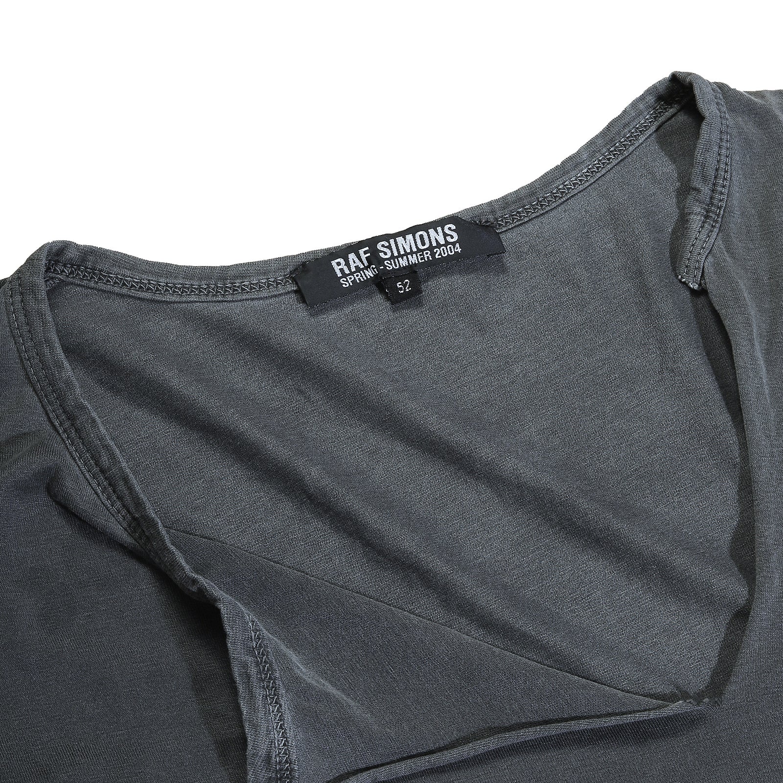 Raf Simons SS04 May the Circle Be Unbroken Distressed Neck Longsleeve